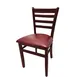 Oak Street WC101MH Indoor Solid Wood Dining Chair with Ladder Back, Mahogany Wood Finish 1 image