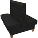 Oak Street WOR-4842-DBL 48" Double Channel Back Booth, Upholstered, 42" High, Wood Stained Legs 1 image