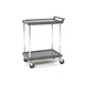 Olympic J16UC2 Charcoal Gray 2-Shelf Utility Cart w/ 150 lb. Shelf and 400 lb. Cart Capacity 1 image