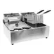 Omcan USA 39372 Split Pot Countertop Electric Fryer w/ 4 Baskets, 12-Liter Capacity, 220V 1 image