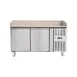 Omcan USA 39592 59" 2 Doors Refrigerated Pizza Prep Table w/ Granite Top, 13.8 cu. ft. 1 image
