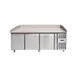 Omcan USA 41145 79" 3 Doors Refrigerated Pizza Prep Table w/ Granite Top, 20.5 cu. ft. 1 image