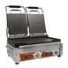 Omcan USA 42913 Double Sandwich Panini Grill w/ Timer, 18" x 10" Smooth Plates, 220V 1 image