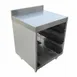 Omcan USA 44595 24" Underbar Glass Rack Storage Unit w/ Flatboard Top, Open Front Base 1 image