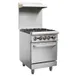 Omcan USA 46024 24" Gas Commercial Range w/ (4) Open Burners, (1) Standard Oven, 151.000 BTU 1 image