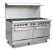 Omcan USA 46027 60" Natural Gas Restaurant Range w/ (10) Open Burners, (2) Standard Ovens, 362.000 BTU 1 image