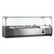 Omcan USA 46679 47" Countertop Refrigerated Pizza Topping Rail w/ Sneeze Guard, (4) 1/3 GN Pans 1 image
