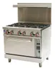 Omcan USA 47449 36" Natural Gas Restaurant Range w/ (6) Open Burners, (1) Convection Oven, 211.000 BTU 1 image