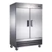 Omcan USA 50026 54" 2-Section Reach-In Refrigerator w/ 2 Solid Doors, Bottom Mount, 47 cu. ft. 1 image