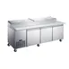 Omcan USA 50044 91" 2-Section Refrigerated Pizza Prep Table w/ 3 Doors, (12) 1/3 Pans 1 image