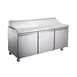 Omcan USA 50048 70" Three Section Sandwich / Salad Prep Table w/ 3 Doors, 18 Pans 1 image