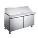 Omcan USA 50051 60" Two Section Mega Top Sandwich / Salad Prep Table w/ 2 Doors, 21 Pans 1 image