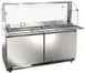 Omcan USA 50089 60" 2-Door Sandwich and Salad Prep Table, 12 Pans, Stainless Steel 1 image