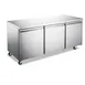 Omcan USA 50091 72" 3-Section Undercounter Refrigerator, Stainless Steel, 15.5 cu. ft., 3 Solid Doors 1 image