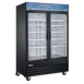Omcan USA 51075 53" Glass Door Reach‑In Freezer, 45 cu ft, Black Steel, R290, Auto Defrost 1 image
