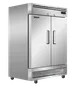 Omcan USA 58002 54" 2-Solid Door Reach-In Refrigerator, 39.4 cu. ft., Bottom Mounted 1 image