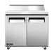 Omcan USA 58006 36" 2-Door Sandwich and Salad Prep Table, 10 Pans, Stainless Steel 1 image