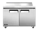 Omcan USA 58007 48" 2-Section Sandwich and Salad Prep Table w/ 2 Doors, 12 Pans, Stainless Steel 1 image