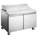 Omcan USA 59047 60" 2-Door Sandwich and Salad Prep Table, 16 Pans, Stainless Steel 1 image