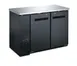 Omcan USA 59057 Aurora 48" Back Bar Cooler, 11.2 cu ft, Black, Doors, LCD, 4 Shelves, R290 1 image