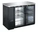 Omcan USA 59058 2‑Sec Bar Cooler, 48‑4/5" W, 11.2 cu ft, Black, Glass, R290, 33‑40°F, 346W 115V 1 image