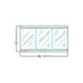 Oscartek VRW1500B 60" Wall Mount Refrigerator w/ 3 Glass Doors, Remote Refrigeration 3 image