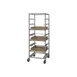 Piper Products 110 10 Pan Mobile Oval Tray Storage Rack w/ 6" Bottom Load Slides 2 image