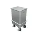 Piper Products 47-150 Mobile Ingredient Bin, 150-Lb Stainless Steel, Cover, Bumper, 4" Casters 1 image
