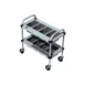 Piper Products 717 Stainless Steel Silverware Cart with (2) Shelves of Pans 1 image