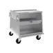 Piper Products D172-33 2-Compartment Dish Cart, 33in Long, 432 Plate Capacity, Stainless Steel, Silver 1 image