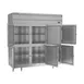 Beverage Air PR3HC-1AHS 77" 3-Section Reach-In Refrigerator w/ 6 Solid Half Doors, Top Mounted, Aluminum Interior, 68 cu. ft. 3 image