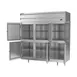 Beverage Air PR3HC-1AHS 77" 3-Section Reach-In Refrigerator w/ 6 Solid Half Doors, Top Mounted, Aluminum Interior, 68 cu. ft. 4 image
