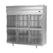 Beverage Air PR3HC-1BHG 77.75'' 3-Section Reach-In Refrigerator w/ 6 Glass Half Doors, Top Mounted, Aluminum Interior, 68 cu. ft. 2 image