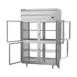 Beverage Air PRD2HC-1BHG 52" 2-Section Pass-Thru Refrigerator w/ 8 Glass Half-Doors, Top Mounted, 48.3 cu. ft. 4 image