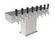 Perlick 3780S8B Wide Base Tee Tower - Air-Cooled Beer Dispenser, Steel, 8 630SS Faucets, 7-12 Taps 1 image
