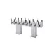 Perlick 4006-18BX18BTF2 Back-to-Back Bridge Tee Draft Beer Dispensing Tower, 12-1/8" Faucet Clearance 1 image