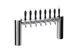 Perlick 4072-12PO-SS Avenue H-Pipe Draft Beer Dispensing Tower, 12 Faucets 1 image