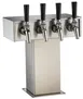 Perlick 67945W-4TT-R Tee Tower Style Wine Dispenser Kits, 4 Faucets 1 image