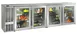 Perlick BBS108 Refrigerated Back Bar Cabinet w/ 33.5 Cu Ft Capacity, 4 Solid Doors, Digital 1 image