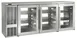 Perlick PTS84 84" Three Section Pass-Thru Back Bar Cabinet w/ 26.7 Cu Ft, 6 Hinged Doors, 60" W 1 image