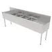 Perlick TS84M4-DB 84" Underbar Sink Units, 4 Compartment with 2 Drainboards 1 image