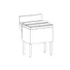 Perlick TSD18IC Underbar Ice Bin/Cocktail Unit with 35 lbs. Ice Capacity 1 image