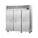 Turbo Air PRO-77-6R-N 77" 3-Section Reach-In Refrigerator w/ 6 Solid Half Doors, Top Mount, 75 cu. ft. 1 image