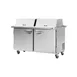 Turbo Air PST-60-24-N-DS 60" Mega Top Sandwich/Salad Prep Table w/ 2 Doors, 24 Pans 1 image