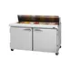 Turbo Air PST-60-N 60" Two Section Sandwich / Salad Prep Table w/ 2 Doors, 16 Pans 1 image