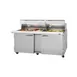 Turbo Air PST-72-30-N-CL 72" Mega Top Sandwich/Salad Prep Table w/ 2 Doors, 30 Pans 1 image