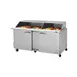 Turbo Air PST-72-30-N-SL 72" Mega Top Sandwich/Salad Prep Table w/ 2 Doors, 30 Pans 1 image