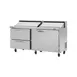 Turbo Air PST-72-D2R-N 72" Sandwich / Salad Prep Table w/ 2 Drawers & 1 Door, 18 Pans 1 image