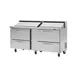 Turbo Air PST-72-D4-N 72" Two Section Sandwich / Salad Prep Table w/ 4 Drawers, 18 Pans 1 image