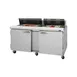 Turbo Air PST-72-N(-AL) 72" Two Section Sandwich / Salad Prep Table w/ 2 Doors, 18 Pans 1 image